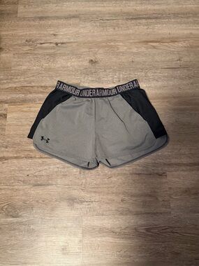 Under Armour Gray and Black Women’s Athletic Shorts